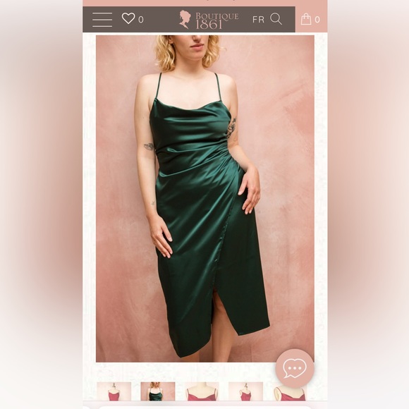 Chloe Midi Satin Dress - Picture 2 of 4